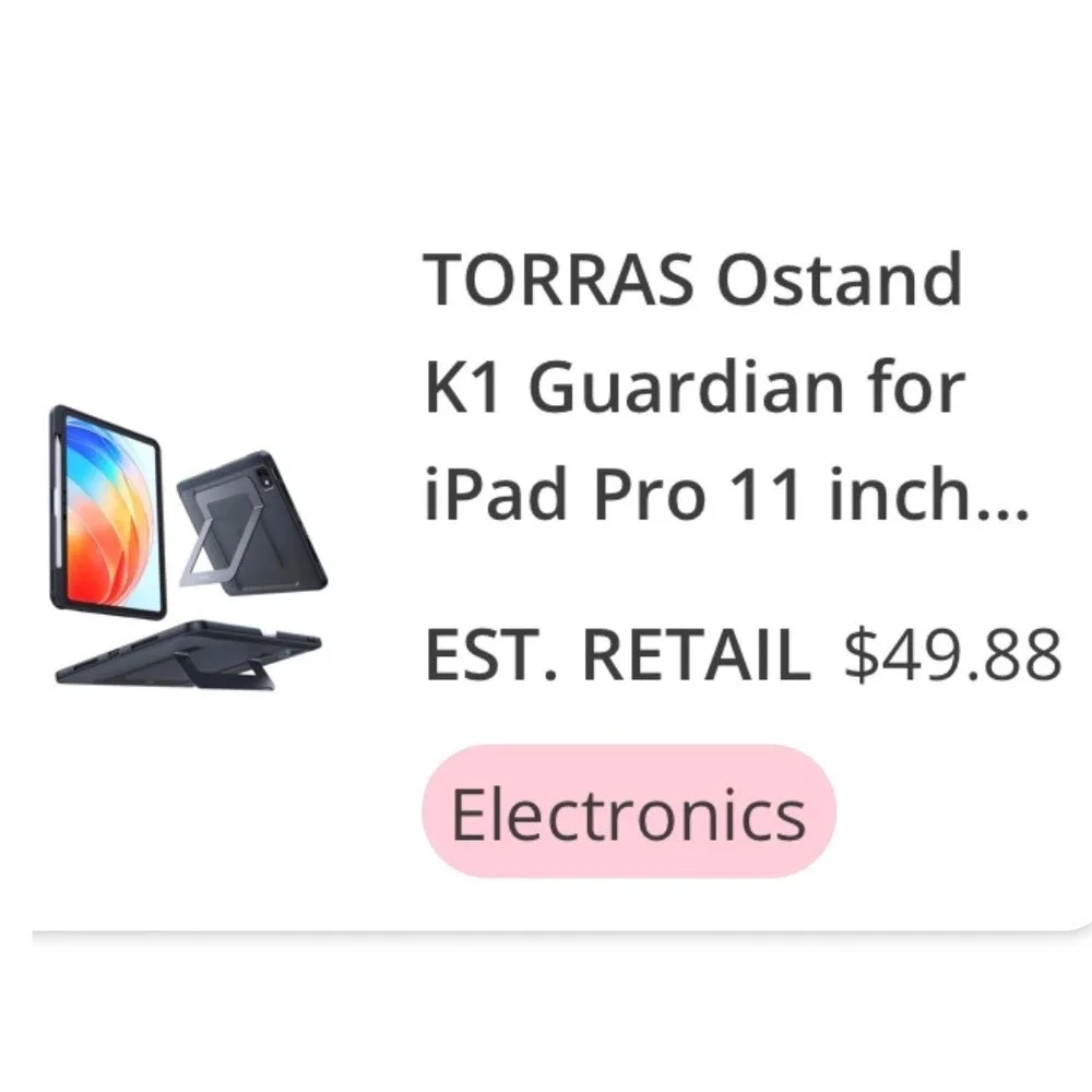 Torras Ostand iPad Pro 11 inch Case 2024 2022 Black Adjustable Kickstand Cover